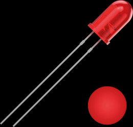 2111O160 LED, 5 mm, wired, red, 700 mcd, 30°