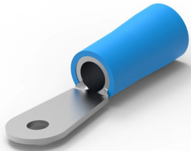Insulated ring cable lug, 13-15 mm², AWG 6, 6.73 mm, M6, blue, 52042-1