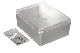 Obudowa ogólnego użytku ABS szerokość zew. 146 mm długość zew. 186 mm wys. zew. 75 mm Hammond IP65 Jasnoszary