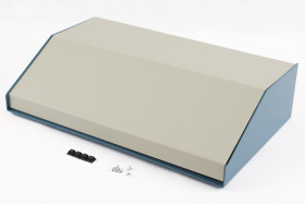 Obudowa aluminiowa Aluminium szerokość zew. 432 mm długość zew. 259 mm wys. zew. 102 mm Hammond IP31 Niebieski