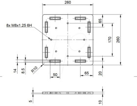 Mounting plate for Ufactory 850