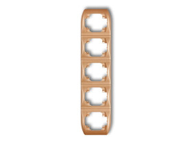 TREND Ramka pionowa 5 pięciokrotna złoty metalik 8RV-5 KARLIK