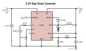 36V, 2A, 2.8MHz Step-Down Switching Regulator with 50µA Quiescent Current
