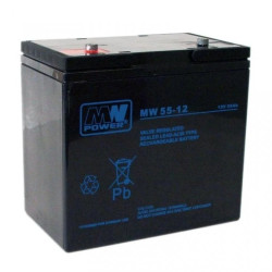 Akumulator VRLA AGM 12V 55Ah (żywotność 6-9lat) MW 55-12