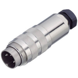 Binder 99-5113-15-05 Male Cable Mount Silver Plated 5 Pin with 4-6mm Outlet