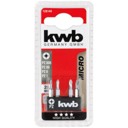 kwb 128140 Bit set steel micro Bits TQ 60 Steel 28mm Hex shaft