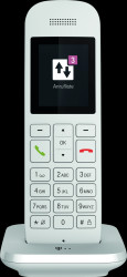 40844151 DECT handset with charging cradle, white