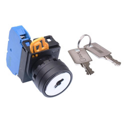 YW1K-2AE10 22mm 2 Position Maintained Key Switch NO IP65 IDEC