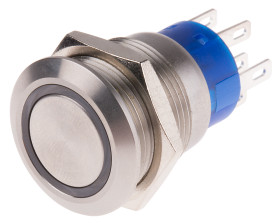 Nasadka przełącznika Zatrzaskowy DPDT średnica wycięcia 19.2mm, montaż panelowy RS PRO