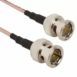 Coaxial cable, BNC plug (straight) to BNC plug (straight), 75 Ω, RG-179, grommet black, 305 mm, 115101-05-12.00