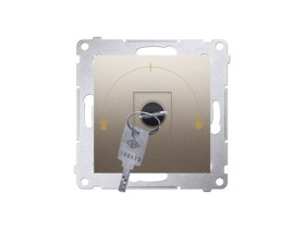 SIMON 54 Wyłącznik żaluzjowy na kluczyk złoty mat 3 pozycyjny I-0-II DWZK.01/44 KONTAKT SIMON