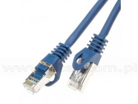 Patchcord S/FTP kat.6A, 5,0m, niebieski