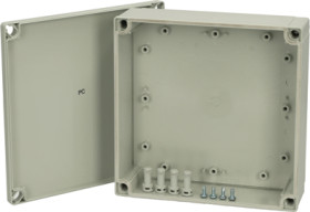 PC enclosure, (L x W x H) 60 x 180 x 180 mm, light gray (RAL 7035), IP66/IP67, 6011319