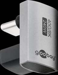 74445 USB 4.0 adapter USB-C socket &gt; USB-C plug, U-shape