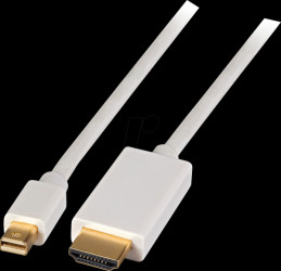 K5562.1V2 Mini DisplayPort 1.2 to HDMI A connector, 1080p, 1.0 m