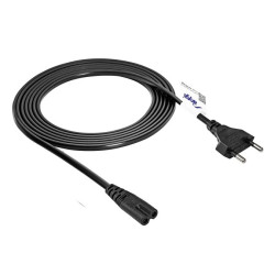 Kabel zasilający Akyga AK-RD-02A ósemka CCA CEE 7/16 / IEC C7 3 m