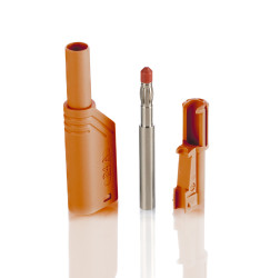 Adapter z wtykiem bananowym Męski Śruba typ Wtyk bananowy Brązowy 24A Hirschmann Test & Measurement rozmiar 4 mm