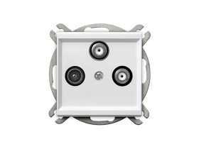 SONATA Gniazdo antenowe RTV-SAT z 2 wyjściami SAT białe GPA-R2S/m/00 OSPEL