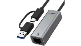 Adapter Unitek U1313c Usb-A/C Na Rj45 2.5G Ethernet