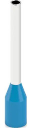 Insulated wire end ferrule, 0.75 mm², 18 mm/12 mm long, DIN 46228-1, UL 486F, light blue, 2100105