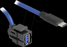 88156 Keystone module, USB A socket / USB Type-C™ plug