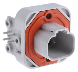 Złącze samochodowe 4-pinowe Deutsch 2-rzędowe DT13 raster: 4.44mm Montaż na panelu, otwór Lutowane