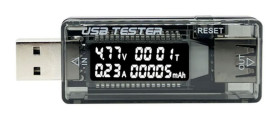 TESTER USB MIERNIK NAPIĘCIA PRĄDU POJEMNOŚCI BATERII WOLTOMIERZ AMPEROMIERZ (MIER-49007)