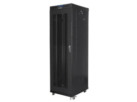 SZAFA INSTALACYJNA RACK STOJĄCA 19 42U 600X1000 CZARNA DRZWI PERFOROWANE LCD LANBERG (FLAT PACK) FF01-6042-23BL