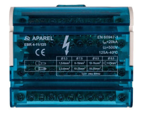 Blok listew rozdzielczych 4-biegunowy 125A EBR 4-11/125 R33RA-02020200201
