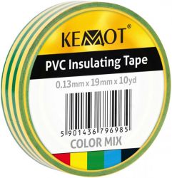 TaĹma klejÄca izolacyjna 0,13x19mm 10yd ĹźĂłĹto-zielona