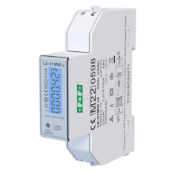 Licznik energii elektrycznej 1-fazowy 5/100A 230V z wyświetlaczem LE-01MW