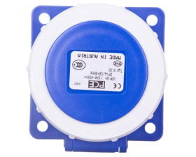 Gniazdo tablicowe 16A 3P 230V /75x75/ niebieskie IP67 POWER TWIST 3132-6