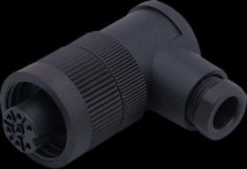 Jack, RD24, 7 pole, screw connection, angled, E11043