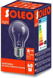 Żarówka E27 A55 75W 790lm 2700K 230V SOLEO wysokotemperaturowa WST-2623