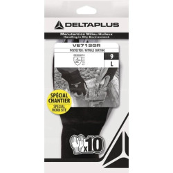 RĘKAWICA DZIANA Z POLIESTRU, STRONA CHWYTNA Z NITRYLU