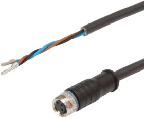 VKA05075 Kabel połączeniowy, 10 m, gniazdo M8 3-stykowe proste, wolny koniec kabla, 3-żyłowy, PUR (poliuretan)