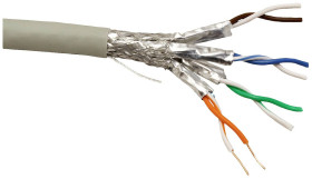 Roline 21.15.0884 Przewód sieciowy CAT 6a S/FTP szary 300 m