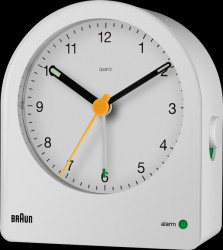 BC22W Analog quartz alarm clock white