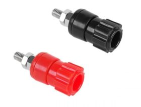 GNIAZDO BANANOWE MONTAŻOWE 16mm (KOMPLET CZERWONE + CZARNE) (ZLBAN GN16)