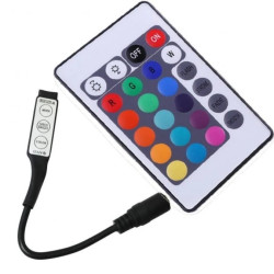 Kontroler sterownik RGB ir 72W MINI 6A 12VDC 24 key czarny