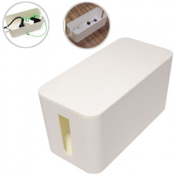 Pojemnik MAŁY Organizer CABLE BOX biały na kable, listwy, ładowarki itp.