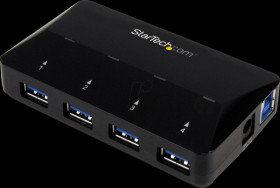 ST53004U1C USB 3.0, 5 port hub, 5x USB-a, black