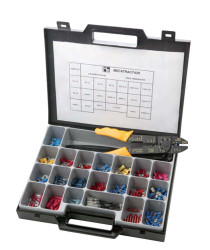 Zestaw końcówek zaciskowych typ: Różne skrzynki terminal złącze: Zacisk zagniatany MECATRACTION Opaski kablowe,