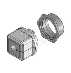 Dławnica kablowa dzielona KVT-SNAP 32, na 1 moduł KT mały, szara, 45130
