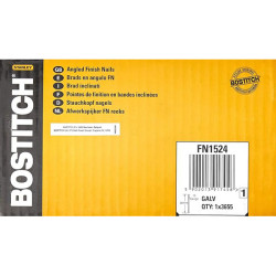 Bostitch FN1524 FN15 Series Angled Finish Nails 15 Gauge 38mm - Pack Of 3655
