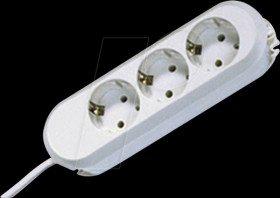 388.271 Socket outlet SMART, 3 sockets, type F - CEE 7/3, white