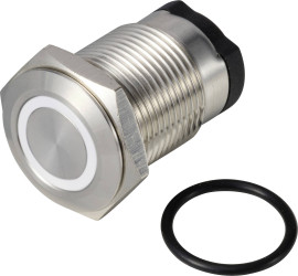 TRU COMPONENTS TC-13224180 Przycisk ONPOW6316F-10ZE/Q/W/12V/S, 16 mm, 36 V DC/AC, 2 A, 1 szt.