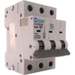 Europa Components EUC3P16B Three Pole MCB 10kA B Curve 16A