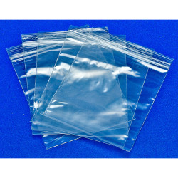RVFM GL04 Self Seal Mini Grip Plain Polythene Bags 90 x 115mm 160 Gauge -Pk100