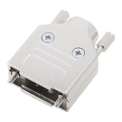 Encitech 6560-0136-01 MHDM09-K D-Sub Housing 9 Pins Solid Metal Silver